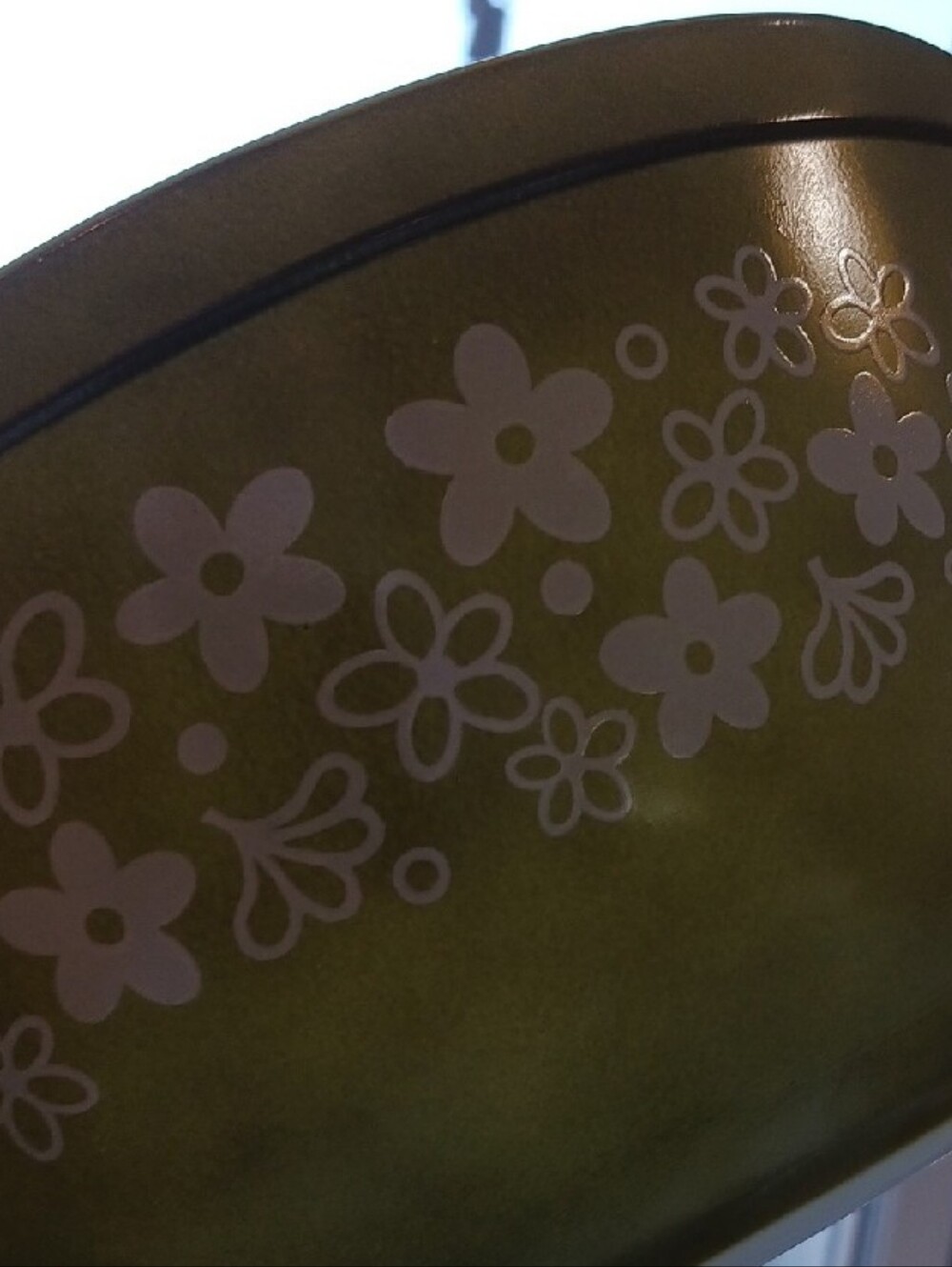 Pyrex ~ Spring Blossom Green 2.5 qt bowl - Picture 10 of 14